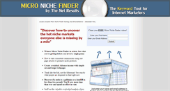 Desktop Screenshot of micronichefinder.com
