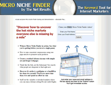 Tablet Screenshot of micronichefinder.com